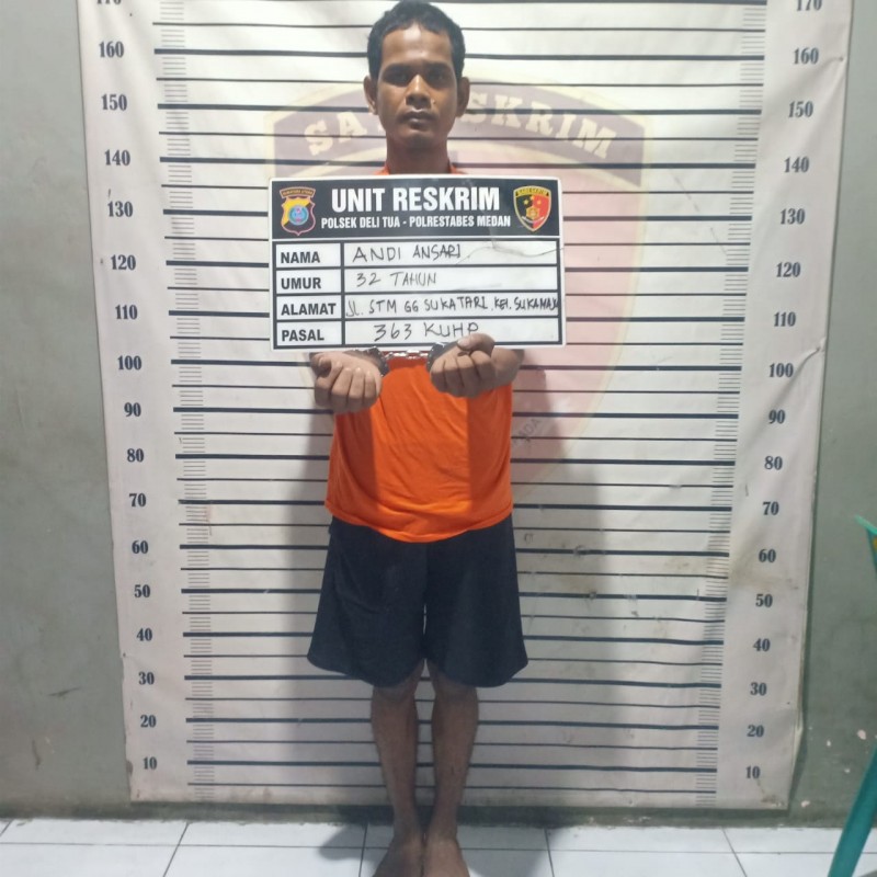 Polsek Deli Tua.Ringkus Pencuri Sparepart Mobil di Medan Johor