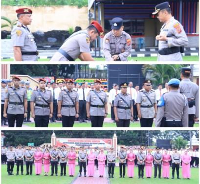 Kapolres Labuhanbatu AKBP Wahyu Endrajaya, Pimpin Sertijab Tiga Kasat
