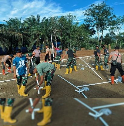 Sinergi TNI&ndash;Polri di Batang Toru, Brimob Polda Sumut Fokuskan Pemulihan Warga Terdampak Bencana