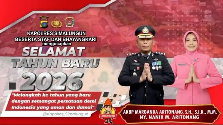 Kapolres Simalungun Ajak Warga Jaga Persatuan di Tahun Baru 2026: "Indonesia Harus Aman dan Damai"