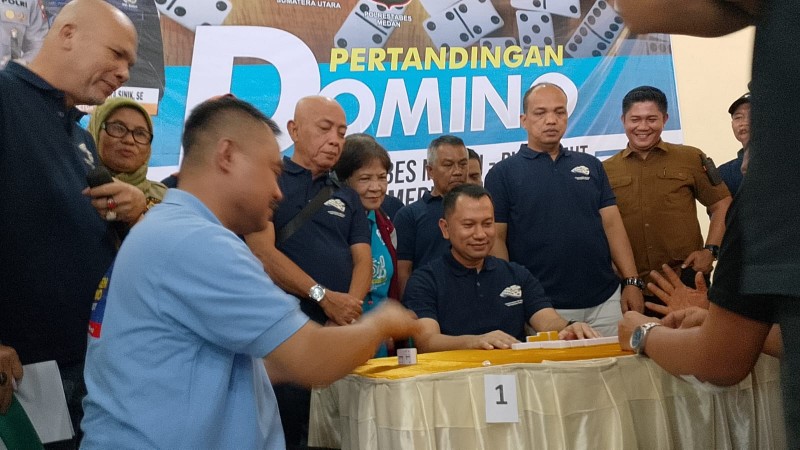 Turnamen Domino PWI Sumut Piala Kapolrestabes Medan Meriahkan HPN 2026 Resmi Dibuka