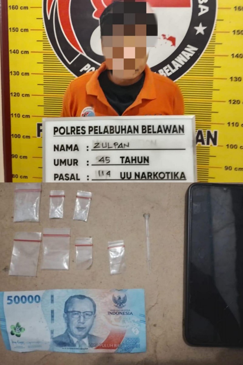 Pengedar Sabu Dicdiuk Polres Belawan