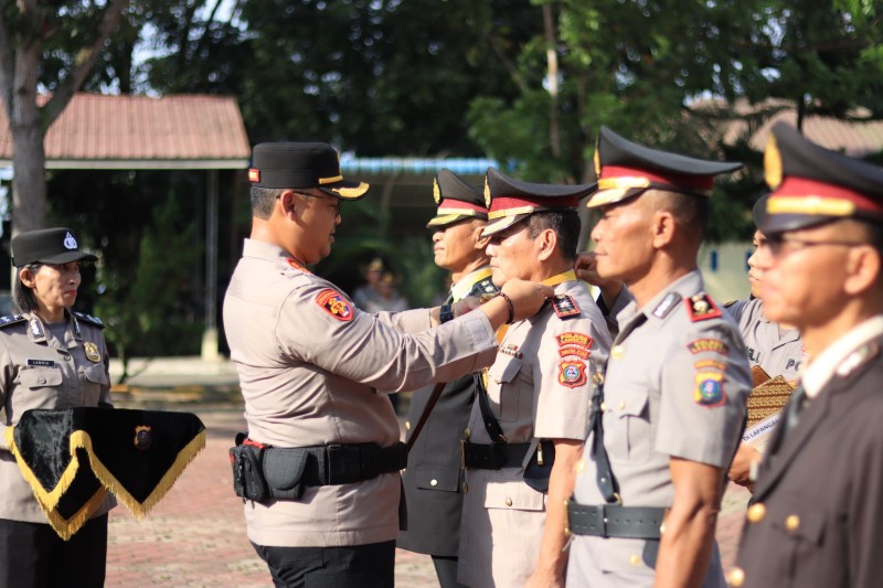 Sertijab Kabag, Kasat, Kapolsek, Ini Pesan Kapolres Langkat