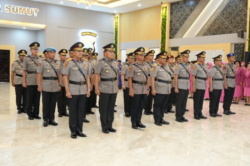 Kapolda Sumut Pimpin Sertijab dan Pengukuhan PJU serta Kapolres Jajaran