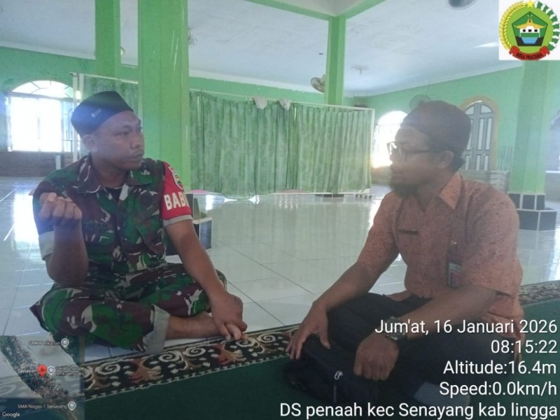 Babinsa Desa Penaah Laksanakan Komsos dengan Tokoh Agama, Persiapan Menghadapi Bulan Suci Ramadhan 1446 H/2026