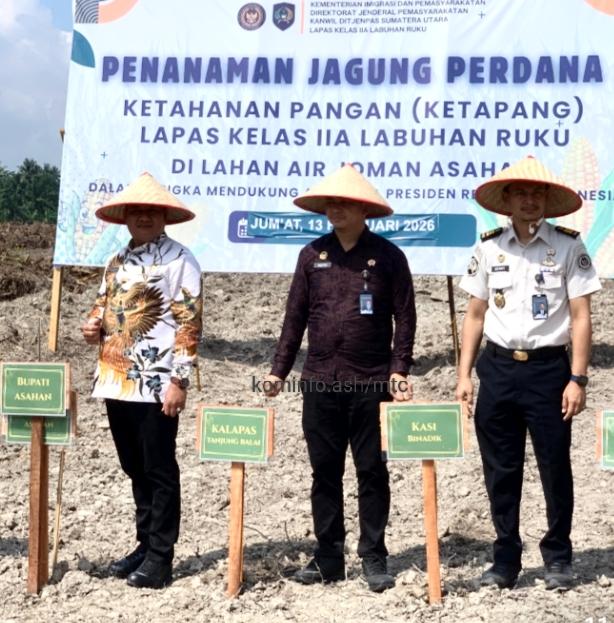 Lapas Labuhan Ruku Galakkan Tanam Jagung,Wakil Bupati Asahan Turut Hadiri Penanaman Perdana