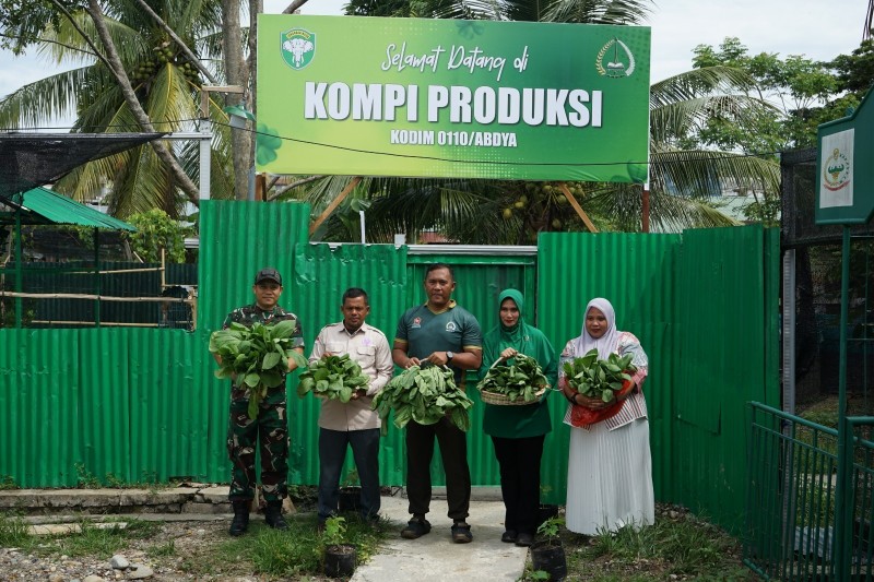 Dandim Abdya Manfaatkan Pekarangan Rumdis jadi Sentra Produksi Pertanian dan Pangan