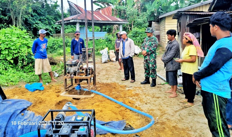 Buat Sumur Bor di Dusun Raya Mas, Satgas TMMD ke 127 Kodim 0207/Sml Gelar Doa Bersama Masyarakat