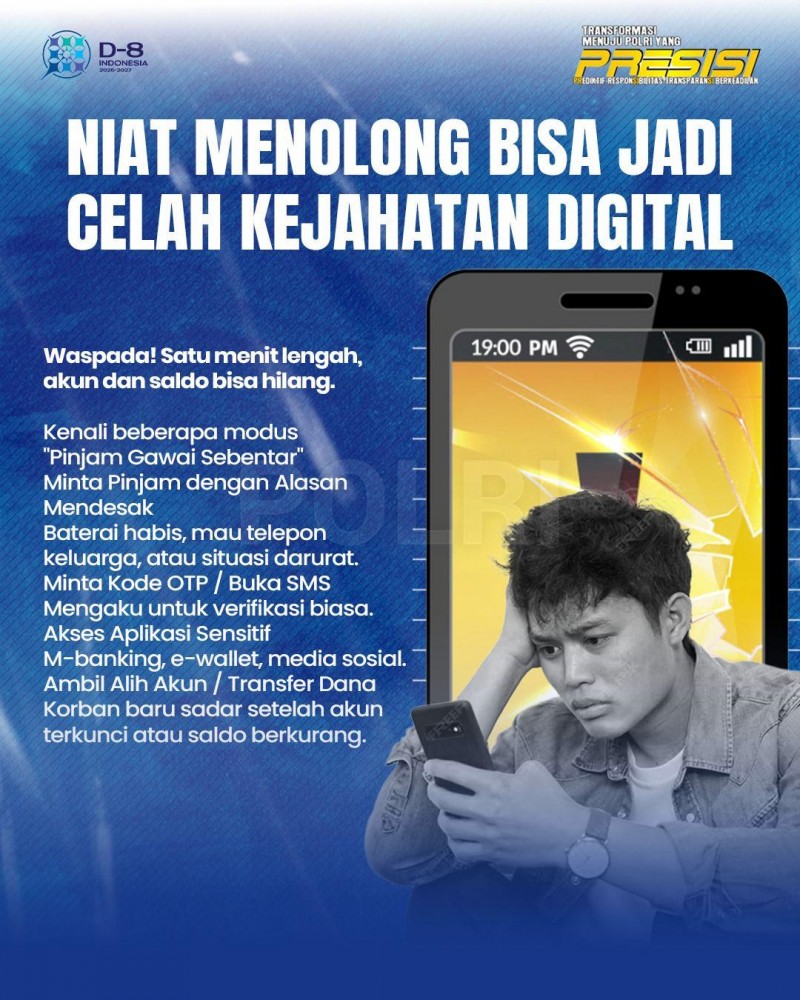 Polres Simalungun Genjarkan Sosialisasi Virtual &ldquo;Polri untuk Masyarakat&rdquo;, Ingatkan Warga Waspada Modus Pinjam HP