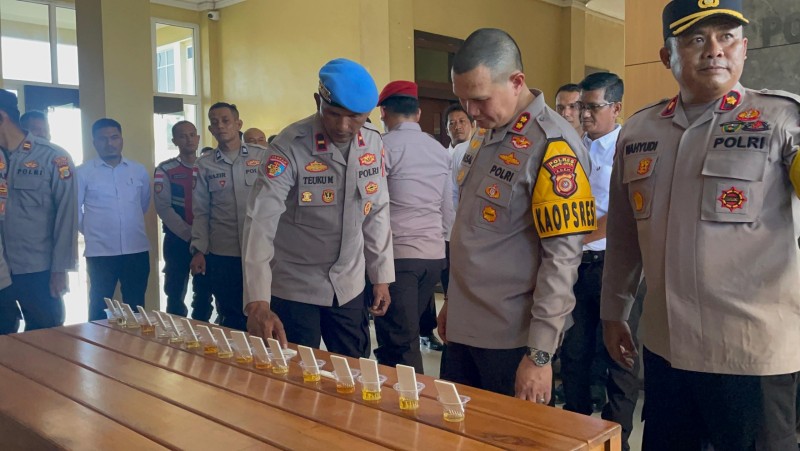 Tes Urine Mendadak di Polres Pidie Jaya, Seluruh Personel Negatif Narkoba