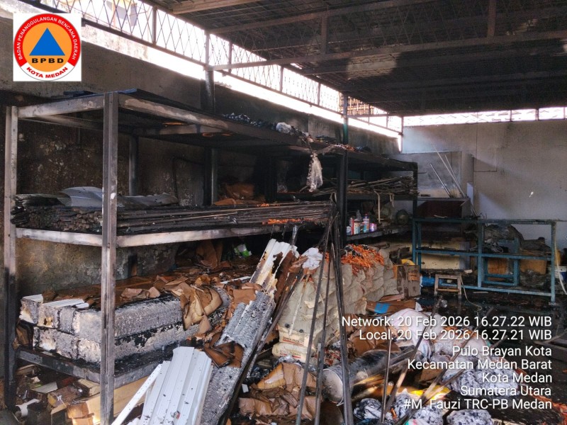 Gudang Tiner di Brayan Terbakar
