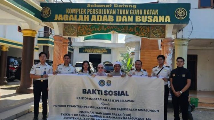 Imigrasi Belawan Gelar Bakti Sosial di Persulukan Serambi Babussalam Simalungun