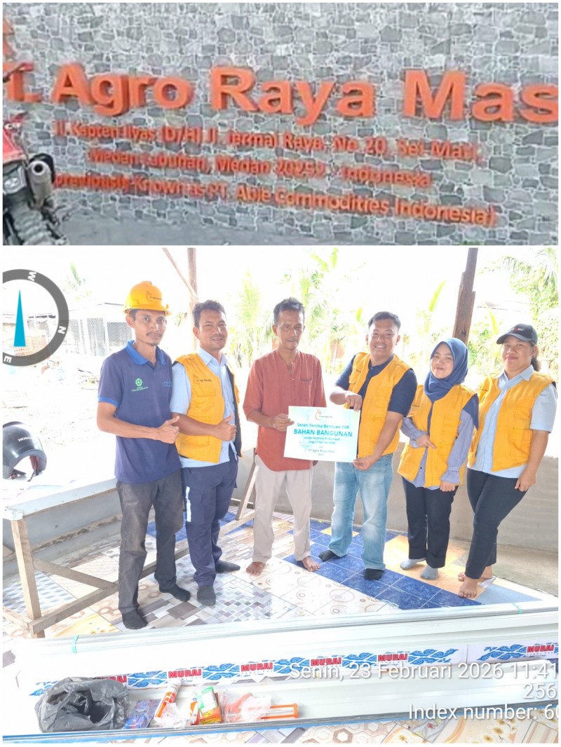 Program CSR PT Agro Raya Mas(ARM) Bersatu Bantu Perbaikan Musholla  Al Baroqah