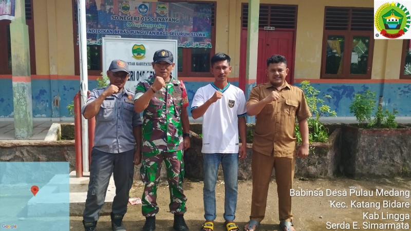 Babinsa P.Medang Patroli Bersama Komduk di Area Publik dan Sekolah