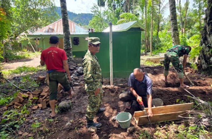 Danramil 19/Siais Tetap Semangat Laksanakan Tugas Sesuai Program TMMD ke-127 Kodim 0212/Tapsel