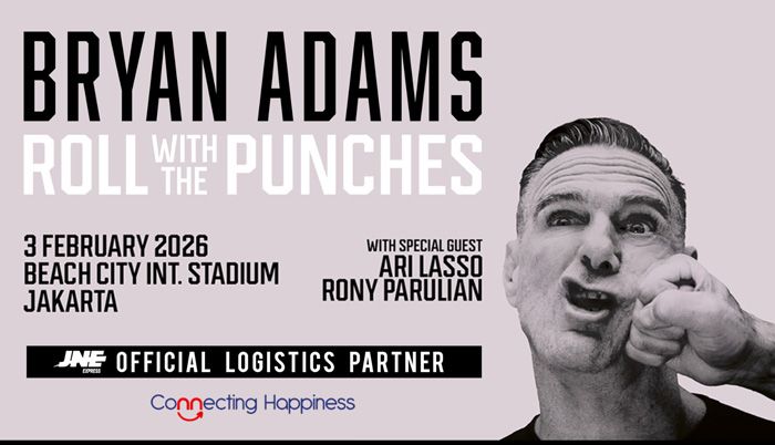JNE Resmi Jadi Official Logistics Partner Konser Bryan Adams di Jakarta