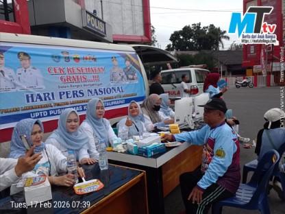 Semarakkan HPN 2026, Komunitas Pers Kolaborasi Bersama Dinas Kesehatan Labuhanbatu Gelar Kegiatan Cek Kesehatan Gratis
