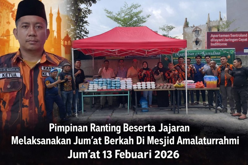 Pimpinan Ranting Pemuda Pancasila Sukaramai II Gelar Jum&rsquo;at Berkah di Masjid Amal Silaturrahmi