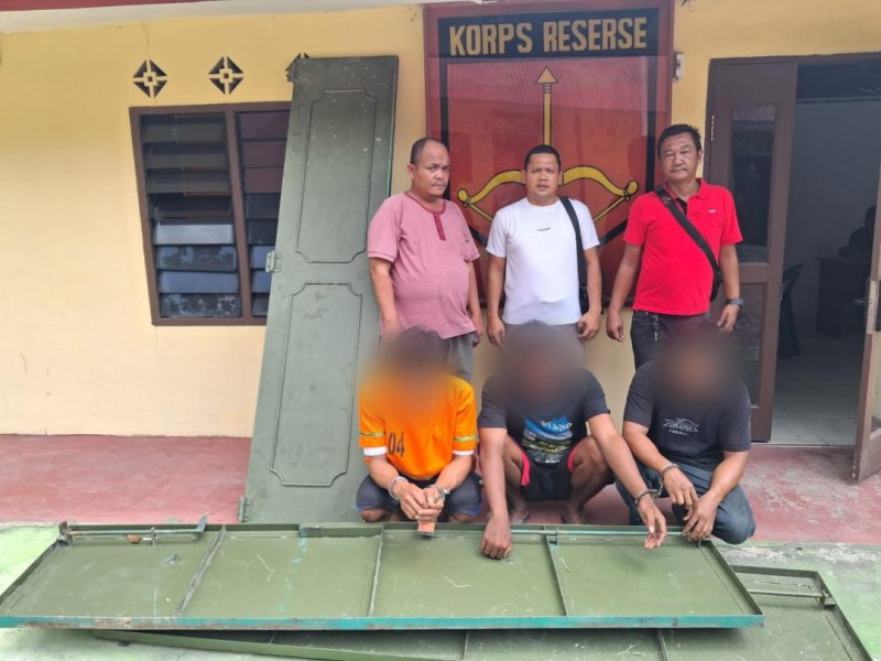 3 Sekawan Gasak 5 Pintu Besi Rumah Walet Pakai Kunci Pas, 3 Pelaku Dibekuk Reskrim Polsek Perdagangan