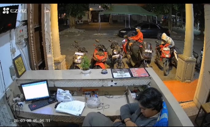Viral, Motor Pengunjung Hotel Dicuri