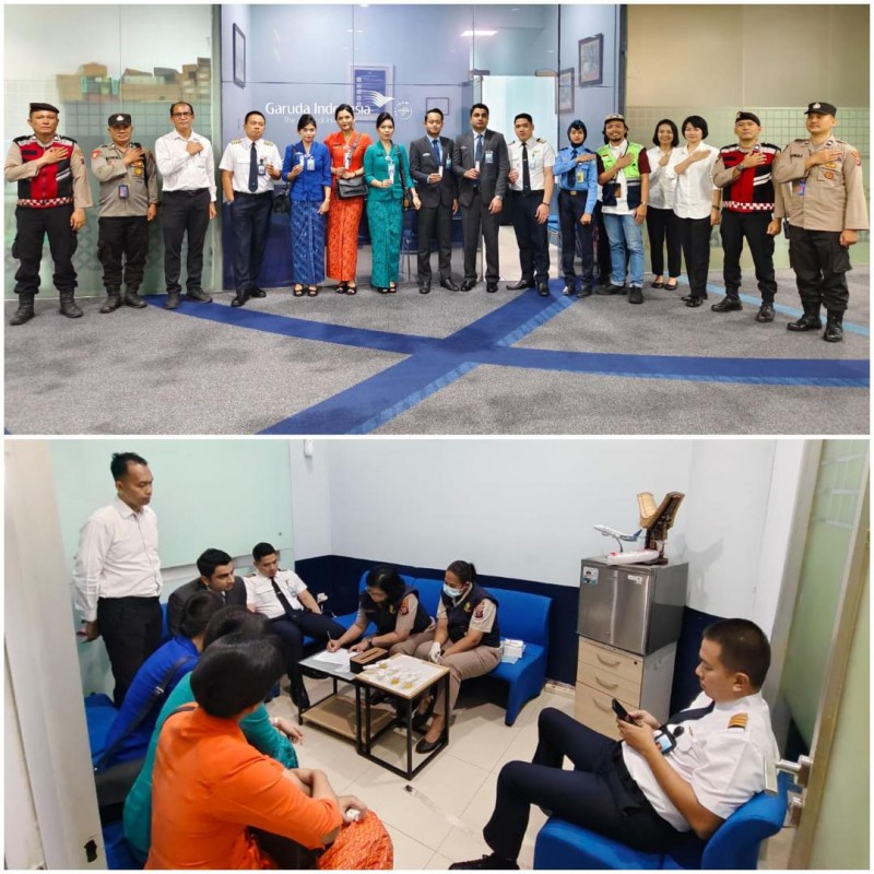 Pastikan Keselamatan Penerbangan, Polresta Deli Serdang Tes Urine Kepada Awak Kabin Garuda Indonesia