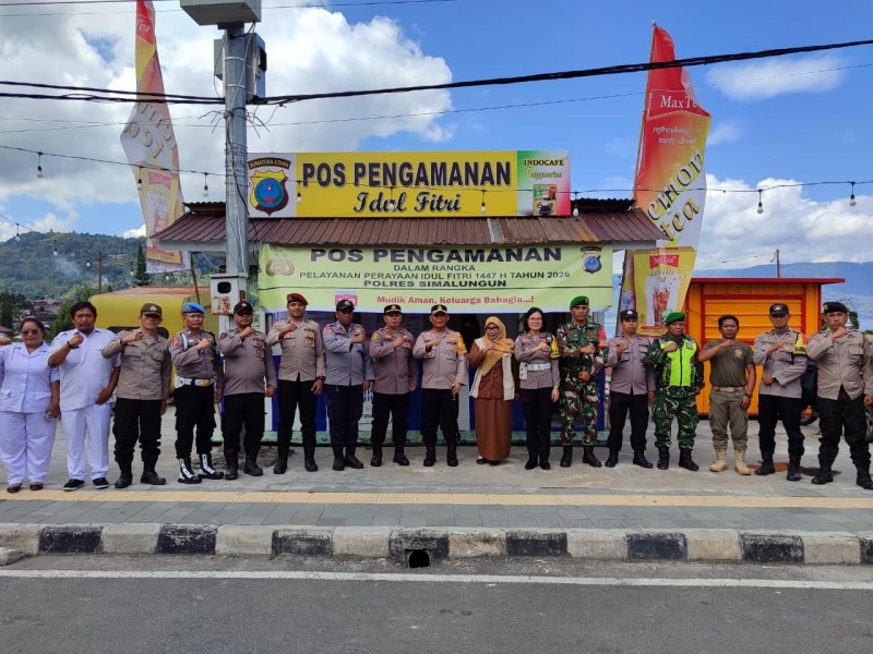 Kapolres Simalungun Cek Langsung Pos Ketupat Toba 2026, Pastikan Pelayanan Optimal untuk Pemudik