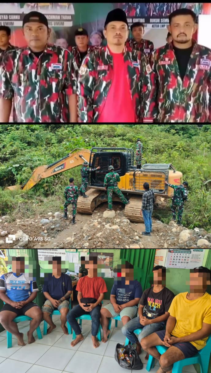 Ketua LMP Madina Pertanyakan Status Hukum 6 Excavator dan 6 Terduga Pelaku PETI di Batang Natal.