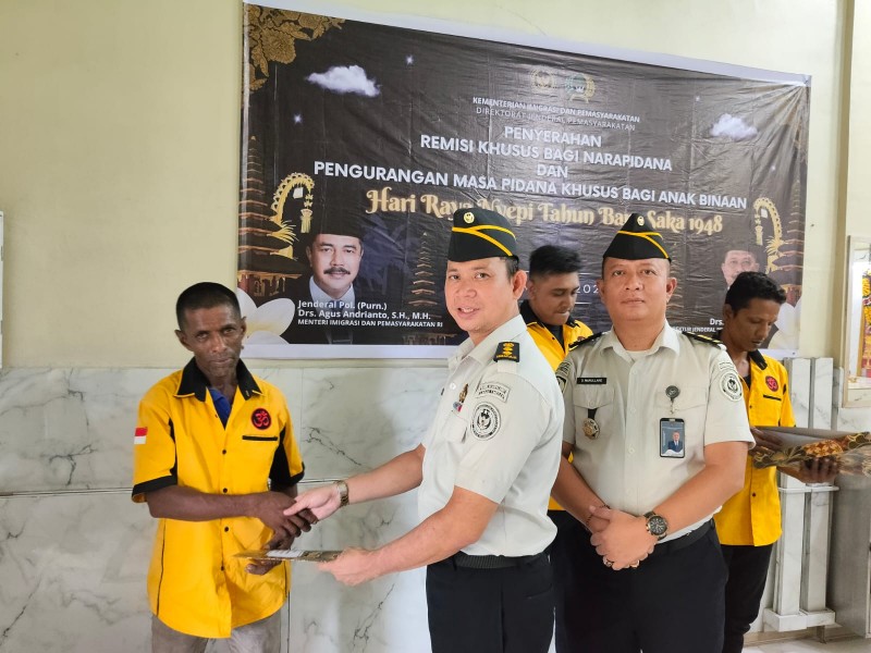 Lapas Kelas I Medan Berikan Remisi Khusus Nyepi 2026, Wujud Pembinaan dan Penghargaan bagi Warga Binaan