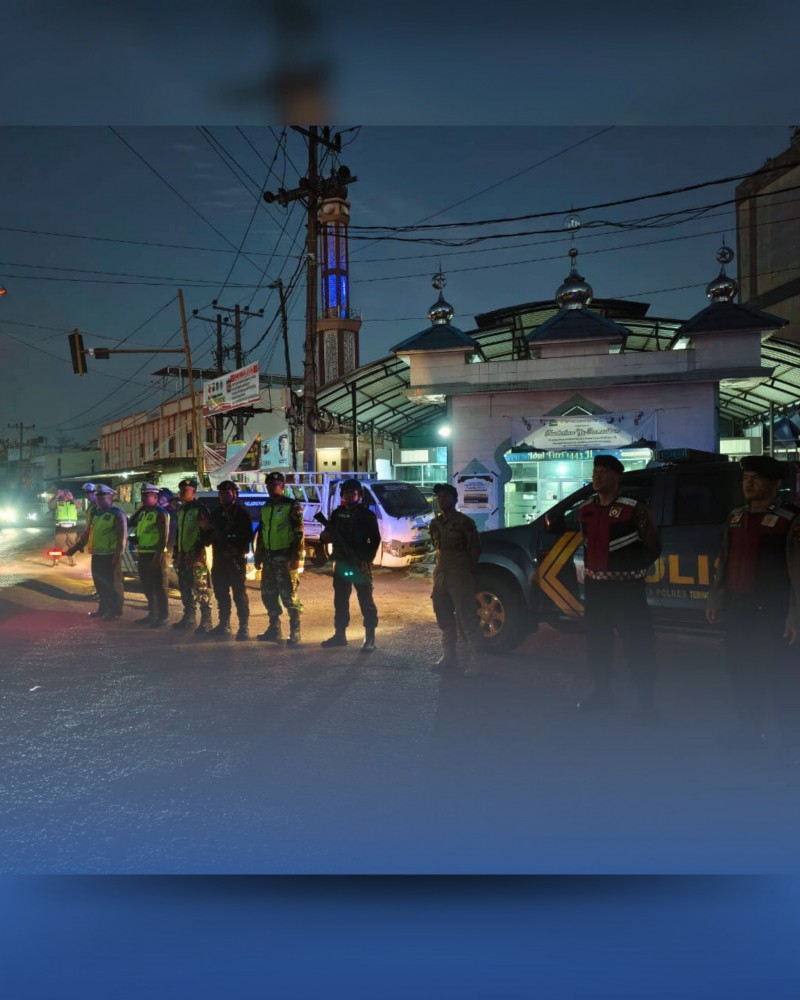 Patroli Subuh Ramadhan, Brimob Polda Sumut dan Polres Tebing Tinggi Pastikan Kota Tetap Aman dan Kondusif
