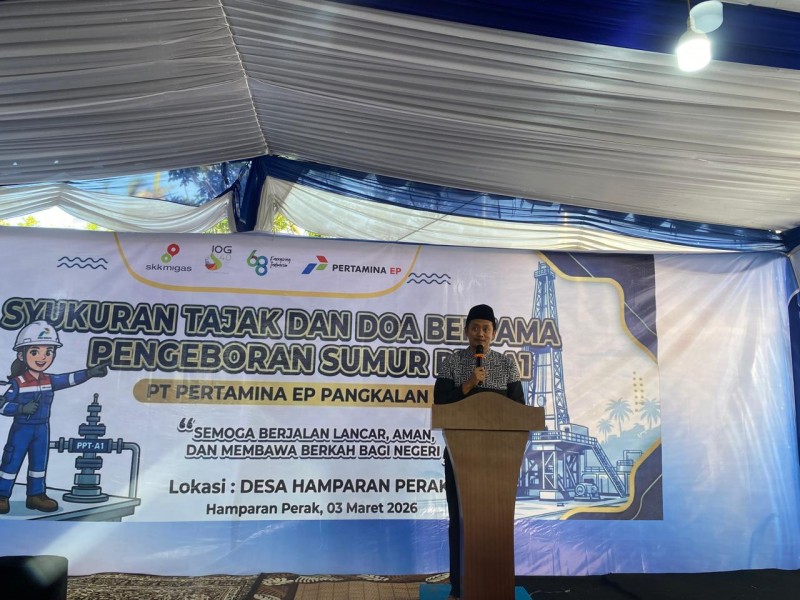 Pengeboran di Momen Ramadan, Pertamina EP Pangkalan Susu Gelar Syukuran bersama Anak Yatim
