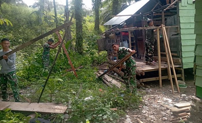 Satgas TMMD ke-127 Kodim 0212/Tapsel Percepat Pembangunan RTLH di Kecamatan Angkola Sangkunur