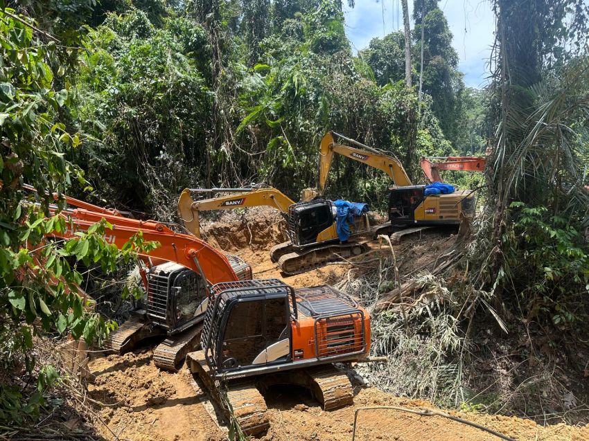 Satuan Brimob dan Ditkrimsus Polda Sumut Turun Lokasi Tambang Emas Madina Tapsel, ini Hasilnya