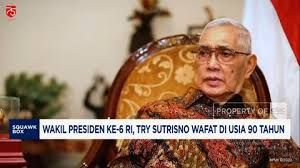 Wakil Presiden RI pada periode 1993&ndash;1998 Mendampingi Presiden Soeharto Meninggal Dunia
