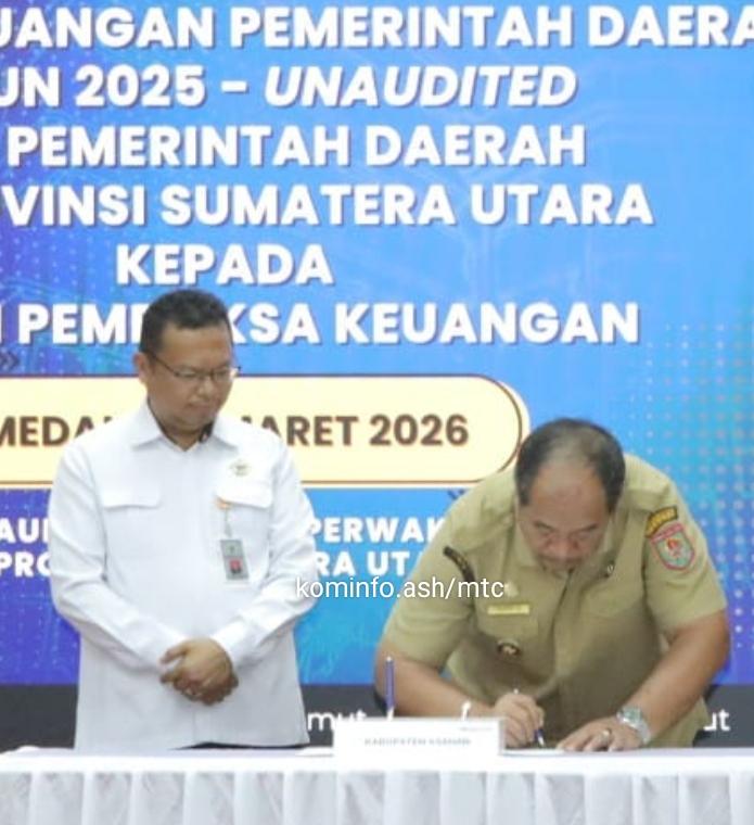 LKPD 2025 Diserahkan Bupati Ke BPK RI Perwakilan Sumatera Utara