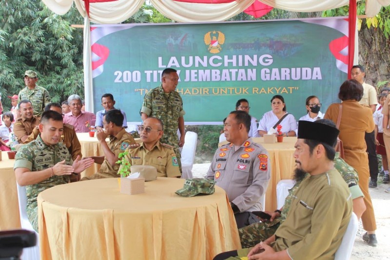 Kapolres Simalungun Hadiri Launching 200 Jembatan Garuda! Diresmikan KASAD Jenderal TNI Maruli Simanjuntak