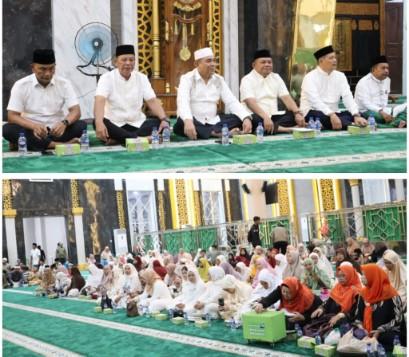 Wakapolres Labuhanbatu Hadiri Peringatan Malam Nuzulul Qur&rsquo;an di Masjid Raya Al-Ikhlas