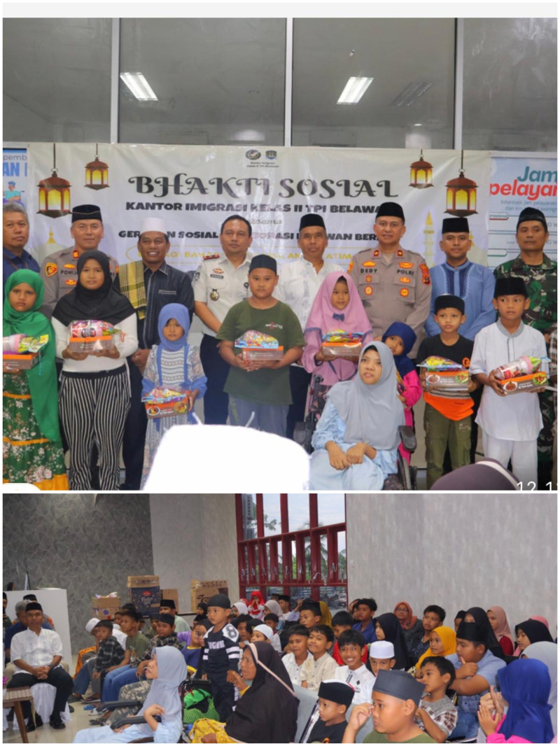 Sambut Ramadan 1447 H, Imigrasi Belawan Gelar Bakti Sosial dan Santuni 100 Anak Yatim