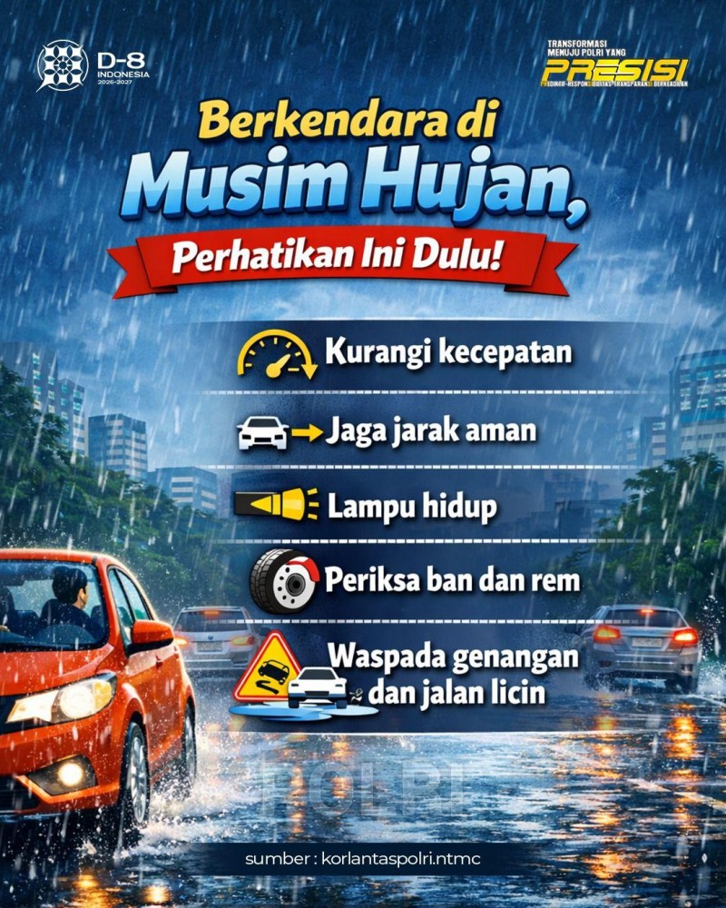 Musim Penghujan, Polres Simalungun Imbau Pengendara Tingkatkan Kewaspadaan Demi Keselamatan