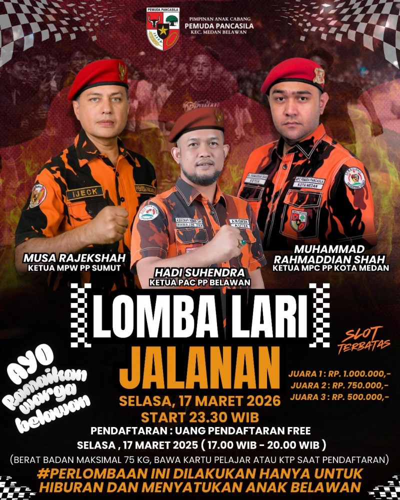 Sambut Idul Fitri, PAC PP Medan Belawan Gelar Lomba Lari dan Pemotongan Sapi