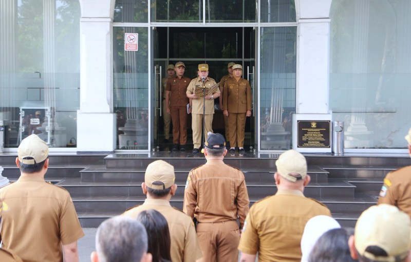 Wali Kota Wesly Silalahi Pimpin Apel Gabungan ASN Pemko Pematangsiantar