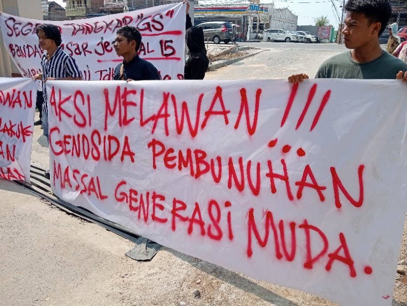 Demo di Mapoldasu, Massa Minta Kapolres Belawan Dicopot