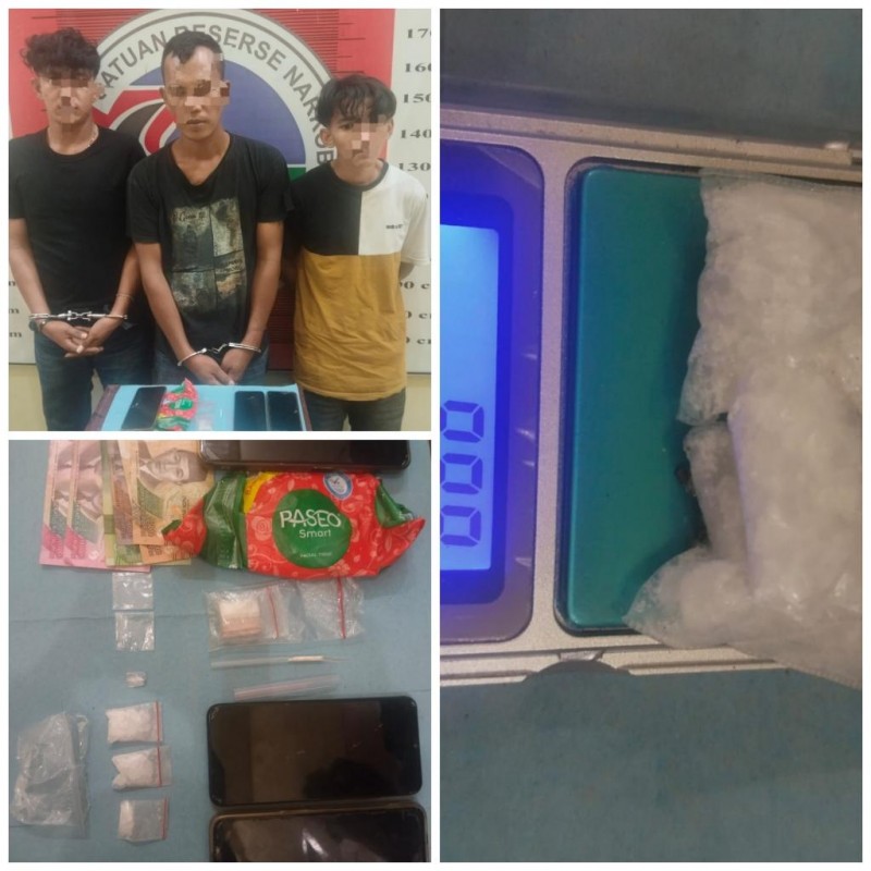 Satresnarkoba Polres Palas Amankan 4 Orang di Barteng