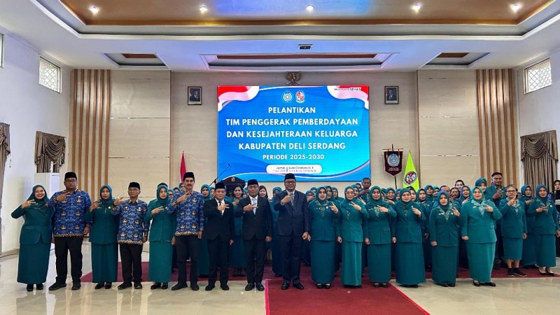 Pengurus TP PKK Deli Serdang Periode 2025-2030 Dilantik, Bupati Tekankan Sinergi hingga Kecamatan