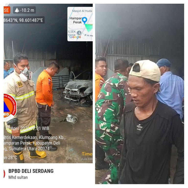 Bengkel dan 2 Mobil Terbakar