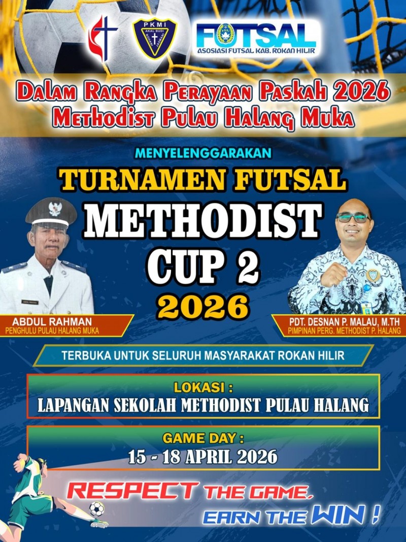 Turnament Futsal Methodist Pulau Halang Muka Cup II 2026 Digelar Kembali