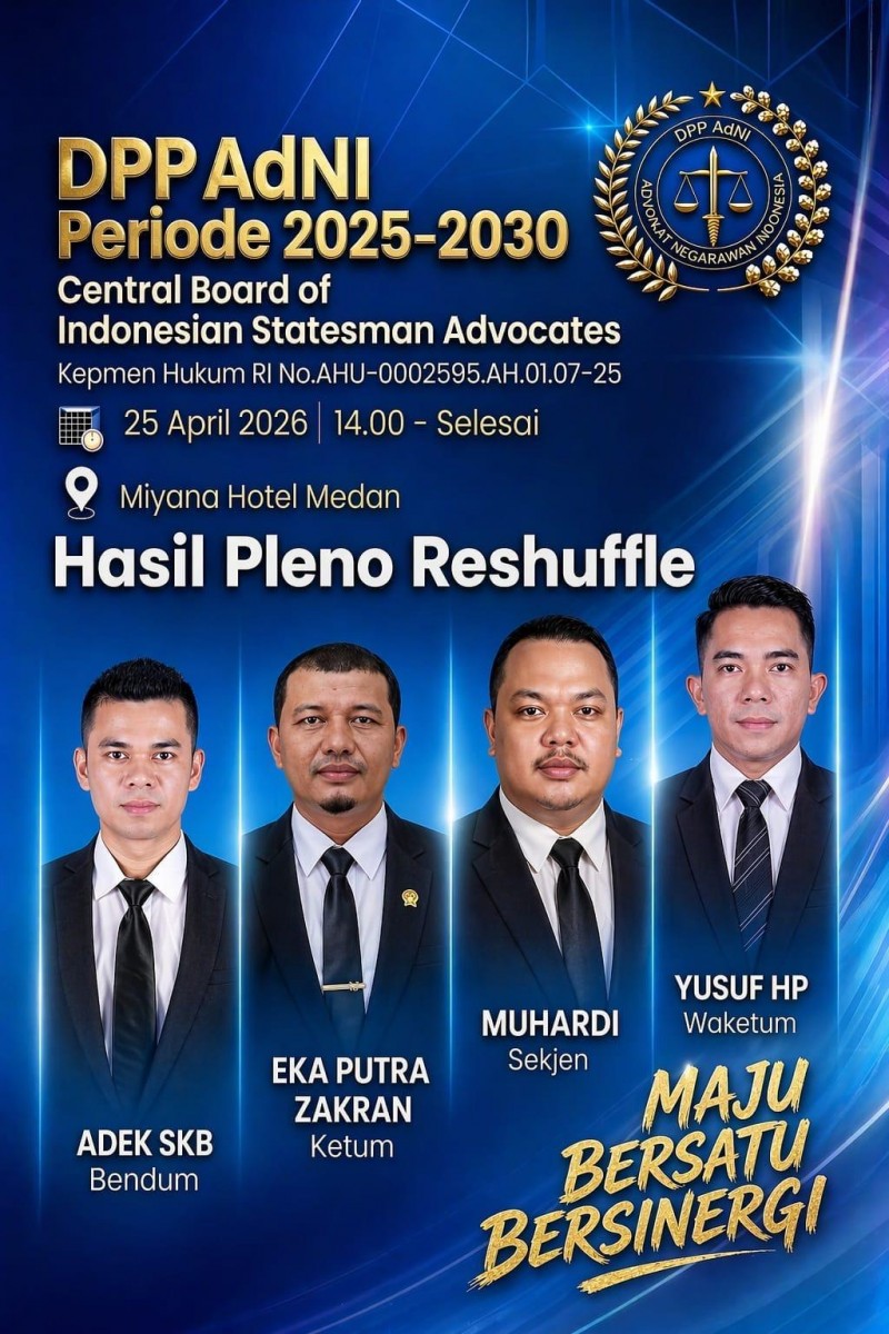 AdNI Gelar Rapat Pleno Reshuffle Pengurus, Muhardi Terpilih sebagai Sekjen