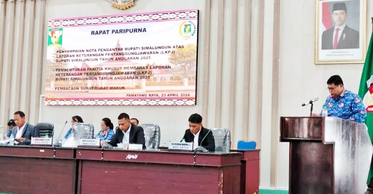 Pemkab Simalungun Sampaikan Nota Pengantar LKPJ TA 2025 ke DPRD