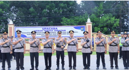 Kapolres Labuhanbatu Pimpin Upacara Sertijab Wakapolres,Serta Sejumlah PJU Dan Kapolsek