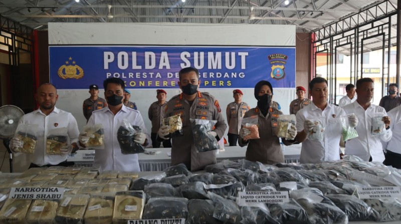 Sindikat Narkoba Antar Negara Dibongkar Polres Deliserdang