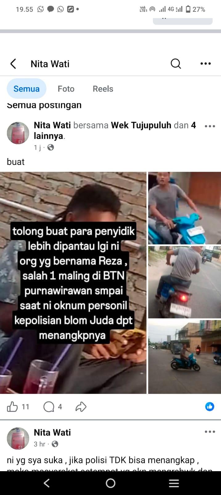 Gegara Postingan FB, Nyawa Nita Melayang